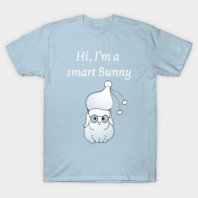 Smart Bunny with Glasses T-Shirt by Artstastic